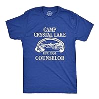 Crazy Dog Mens T Shirt Camp Crystal Lake 1980 Vintage Camping Movie Tee