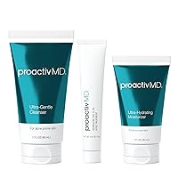 ProactivMD Adapalene Gel Acne Kit - with Adapalene Gel Acne Treatment, Green Tea Face Cleanser, and Moisturizer with Hyaluronic Acid- 30 Day Kit