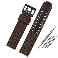 for Hamilton Khaki Field Watch h760250/h77616533/h70605963 H68201993 Watch Strap Genuine Leather Nylon Men Watch Band 20mm 22mm (Color : Brown Black Clasp, Size : 20mm)