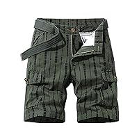 Outdoor Cargo Shorts for Men Summer Climbing Camping Quick Drying Casual Multi Pocket Stretch Work Shorts (No Belt)