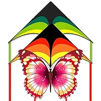 Mint's Colorful Life 2 Pack Delta Kites & Red Butterfly Kite for Kids & Adults, Extremely Easy to Fly Kite, Best Kite for Beginner