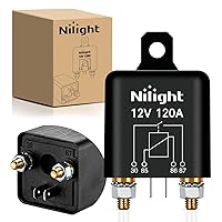 Nilight 120A Starter Relay 4 Pin Split Charge Relay Switch 12V Continuous Heavy Duty SPST High Current 4 Terminal Car Starter On Off Control Relay for Automotive Car Truck RV Camper, 2 Year Warranty