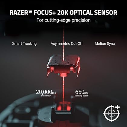 Razer Basilisk v2 Wired Gaming Mouse: 20K DPI Optical Sensor, Fastest Gaming Mouse Switch, Chroma RGB Lighting, 11 Programmable Buttons, Classic Black