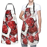 Apron for Women Men Waterpoof Aprons Wood and Fish Adjustable Bib Work Aprons for Dishwashing
