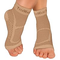 Ankle Brace Compression Sleeve - Relieves Achilles Tendonitis, Joint Pain. Plantar Fasciitis Sock with Foot Arch Support Reduces Swelling & Heel Spur Pain. Injury Recovery for Sports