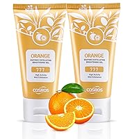 Orange Exfoliating Gel, Daily Face Scrub Peeling Gel Moisturizing Skin, Deep Exfoliator Skin Care for Clean 3.4Fl oZ (Pack of 2)
