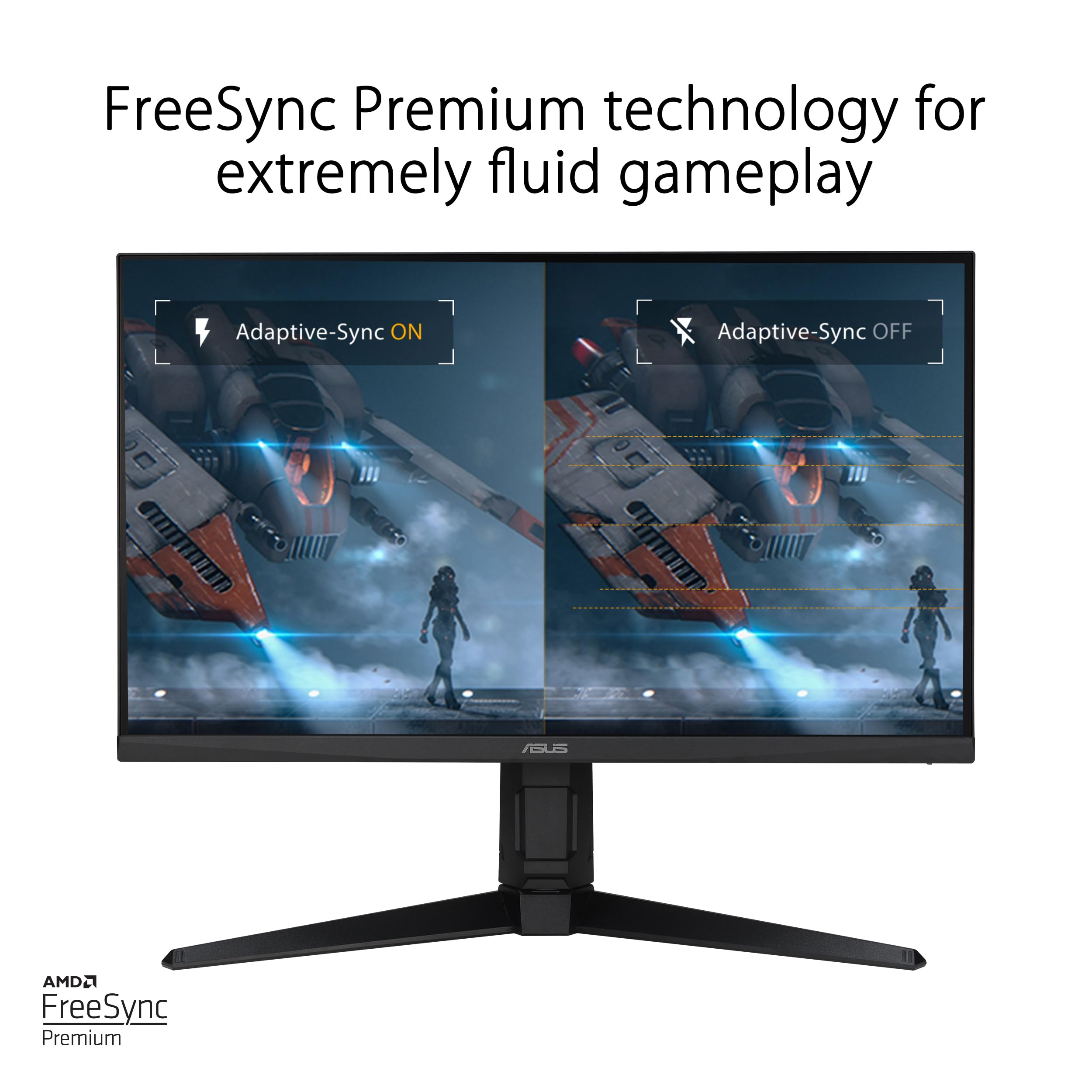 ASUS TUF Gaming 27” 1440P Gaming Monitor (VG27AQML1A) - QHD (2560 x 1440), 260Hz, 1ms, Fast IPS, Extreme Low Motion Blur Sync, G-SYNC Compatible, Freesync Premium, Variable Overdrive, DisplayHDR™ 400