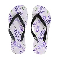 Vantaso Slim Flip Flops for Women Raster Purple Lavender Yoga Mat Thong Sandals Casual Slippers