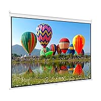 100 Inch 16:9 Manual Pull Down Projector Screen Self Locking for Home Meeting Room School Restaurant Bar