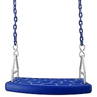 Swing Set Stuff Inc. Flat Seat with 5Coated Chain & SSS Logo Sticker Flat Seat Coated Chain, Blue