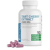 Bronson Tart Cherry Extract 2500 mg Premium Non-GMO Formula Packed with Antioxidants and Flavonoids, 90 Vegetarian Capsules