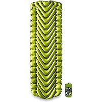 Klymit Static V2 Inflatable Sleeping Pad for Camping, Ultralight Hiking and Backpacking Air Bed, Green
