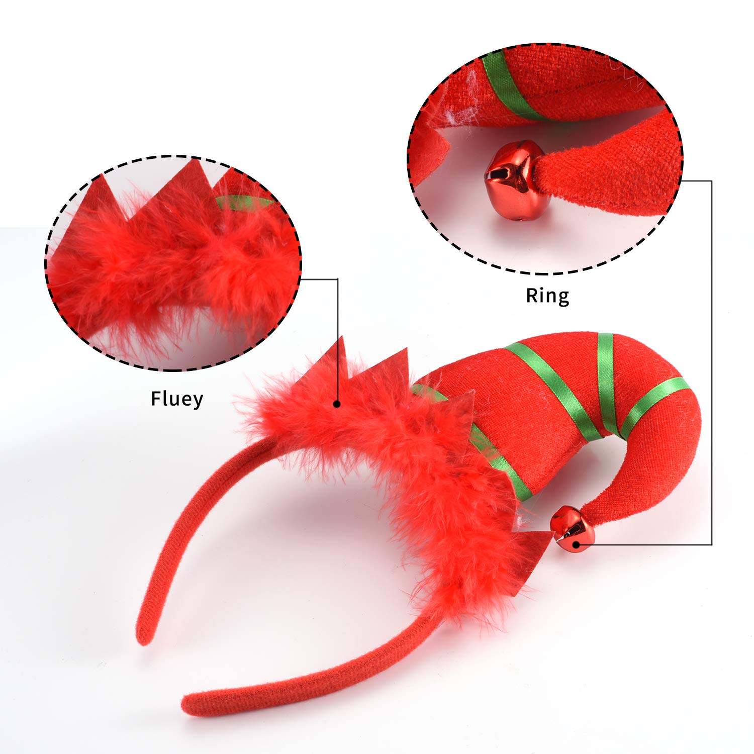 SEVEN STYLE 12 PCS Holiday Headbands,Cute Christmas head hat toppers,Great Fun and Festive for Annual Holiday and Seasons Themes, Christmas Party,Christmas Dinner,photos booth.