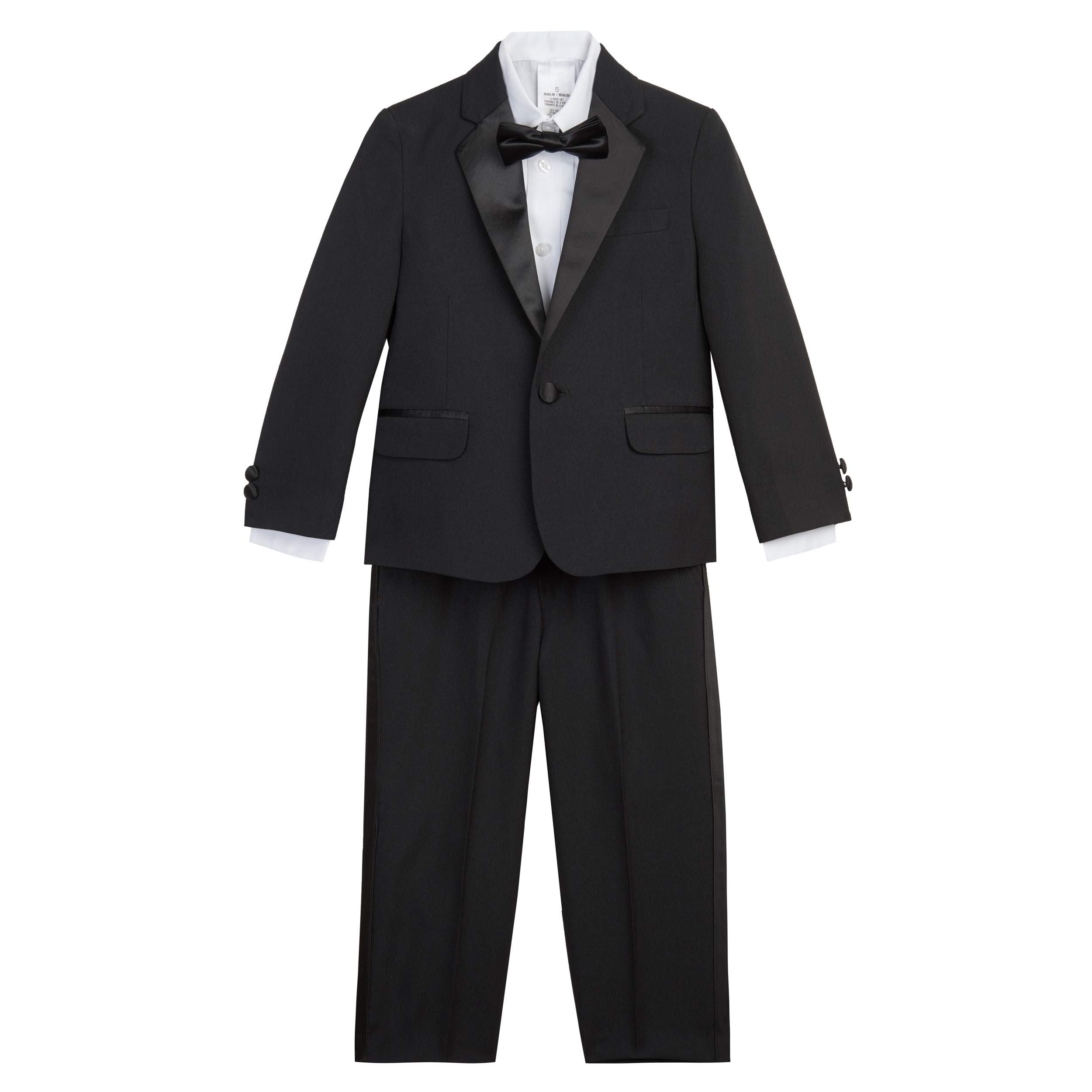 Nautica Boys' 4-Piece Tuxedo Set with Dress Shirt, Bow Tie, Jacket, and Pants