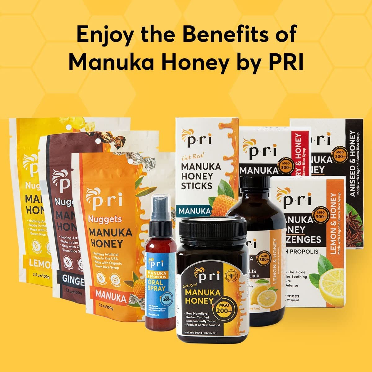 PRI Natural Dry Cough Syrup with Manuka Honey, Propolis, Tea Tree Oil and Vitamin C - Sore Throat & Immune Support, Lemon Flavor, 8oz