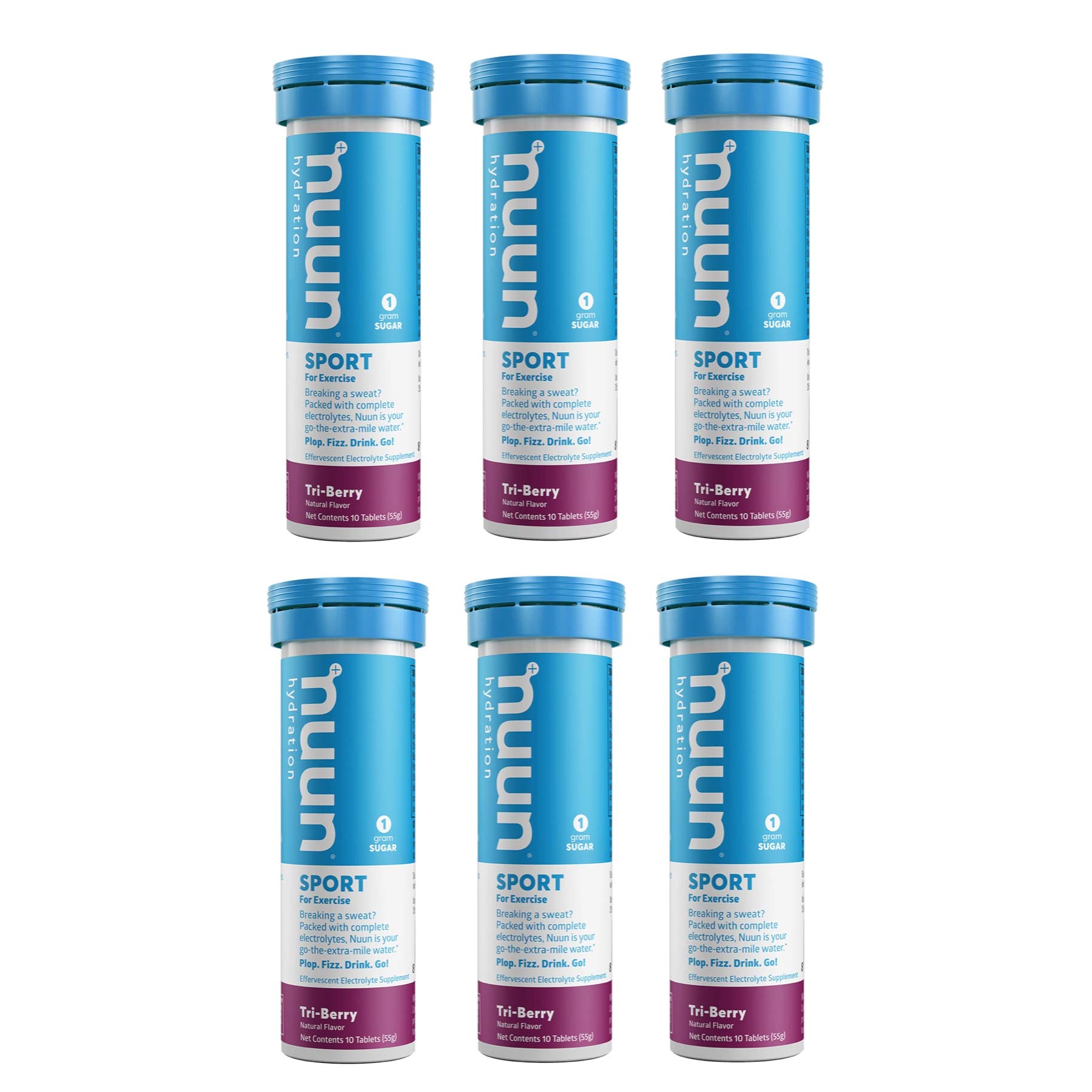 Nuun Active: Tri-Berry Electrolyte Enhanced Drink Tablets (6-Pack of 10 Tablets)