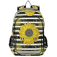 ALAZA Sunflowers on Ribbon Casual Daypacks Outdoor Backpack