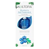 Nailtopia - Nail Treatment - Supports Short & Long Nails - Plant-Based, Non Toxic, Bio-Sourced, Strengthening & Conditioning Superfood Treatment - Blueberry Extract (Clear) - 0.41 oz