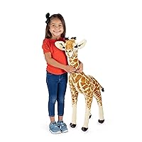 Melissa & Doug Plush - Standing Baby Giraffe, Brown and Peach