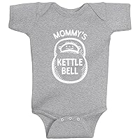 Threadrock Baby Girls' Mommy's Kettlebell Infant Bodysuit
