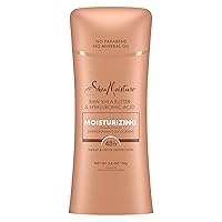 SheaMoisture Antiperspirant Deodorant Stick Moisturizing Raw Shea Butter & Hyaluronic Acid for 48HR Sweat & Odor Protection with No Parabens & No Mineral Oil 2.6 oz