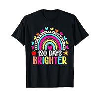Teacher 120 Days Brighter Boho Rainbow T-Shirt