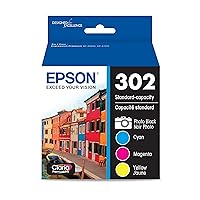 EPSON 302 Claria Premium Ink Standard Capacity Color Combo Pack (T302520-S) Works with Expression Premium XP-6000, XP-6100
