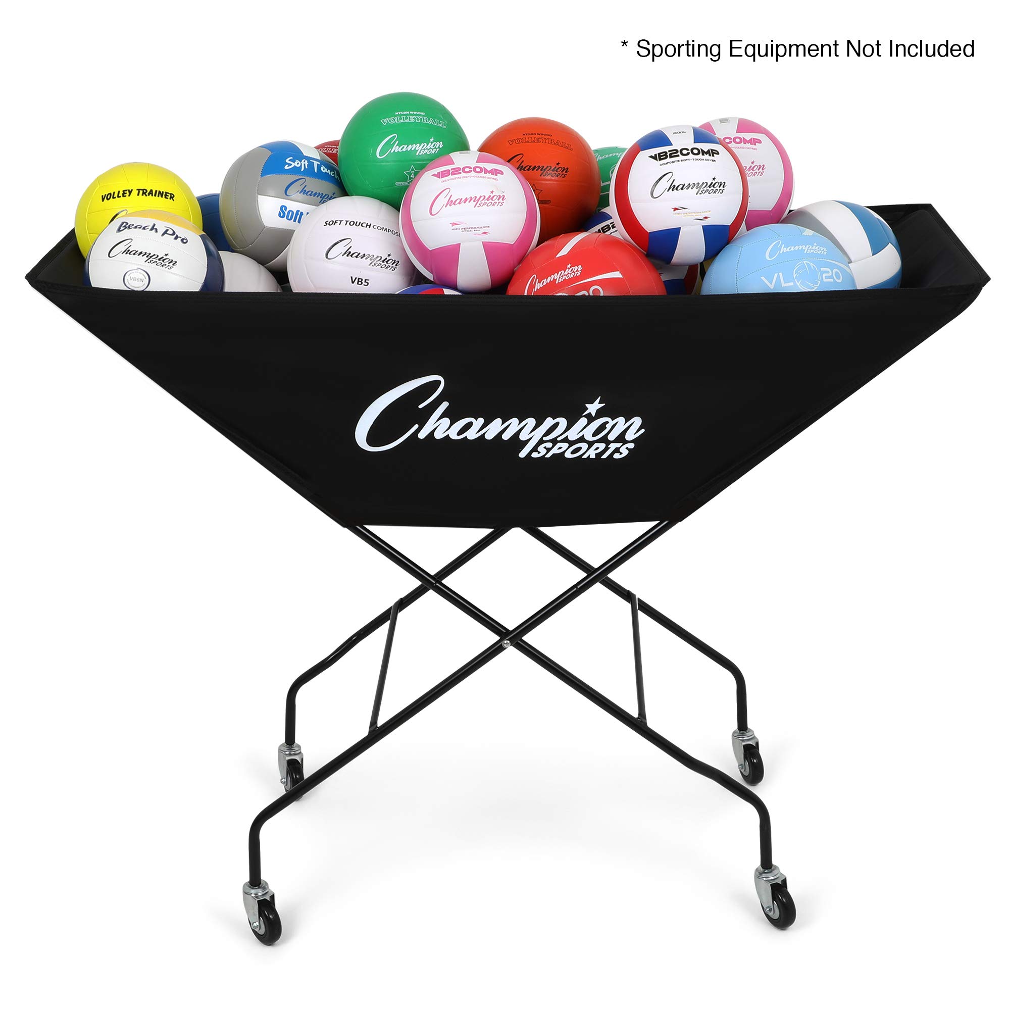 Champion Sports Volleyball Cart with Wheels, Premium Volleyball Equipment and Accessories