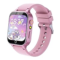 Smart Watch for Kids with Video Camera Music Player Educational Birthday Gifts for 6 7 8 9 10 11 12 Year Old Boys (Pink)