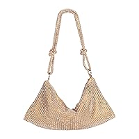 Women Rhinestone Hobo Bag Handbag Chic Crystal Evening Bag Shiny Purse for Party Events