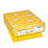 Astrobrights Color Cardstock, 65 lb Cover Weight, 8.5 x 11, Solar Yellow, 250/Pack