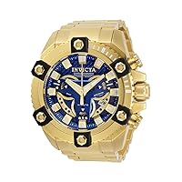 Invicta Men's Coalition Forces 56mm Stainless Steel Quartz Chronograph Watch, Gold (Model: 32626)