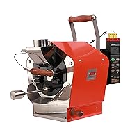 KALDI Wide400 Home Coffee Gas Roaster - 400g Capacity with Accessories. Gas Burner Required, Thermometer is Optional. (Digital Dual Themometer)