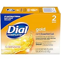 Dial Gold Antibacterial Deodorant Bar Soap, 4 Ounce, 2 Count