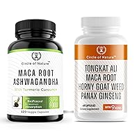 Maca Root 10,000 mg, Ashwagandha 6000mg & Horny Goat Weed, Tongkat Ali 9 Herbs, Natural Energy Booster