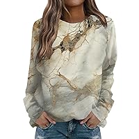 Women's Plus Size Tops Casual Fashion Flower Printing Long Sleeve O-Neck Pullover Top Blouse Lace Shirts, S-3XL
