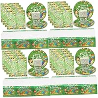 BESTOYARD 4pcs 1 Set Irish Day Tableware Disposable Dinnerware Dinner Table Decor Disposable Plate Irish Party Plates St.patricks Day Party Dinnerware St Patricks Day Kitchen Supplies Paper