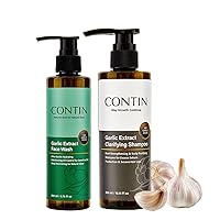 Garlic Extract Shampoo and Facial Cleanser Set for Oily Sensitive Type for Men and Women