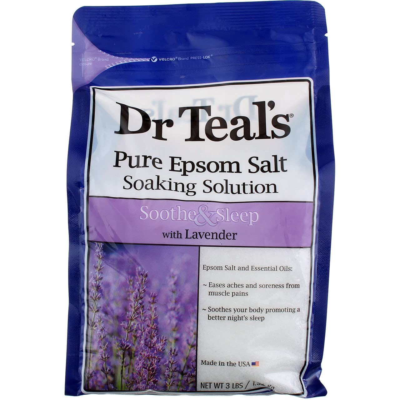 Dr Teals Lavender Epsom Salt - Soothe and Sleep - 2 bags (6lbs total)
