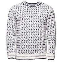 ICEWEAR Íslendingur Men's Sweater Knit Design for Winters Without Zipper 100% Wool Long Sleeve