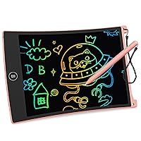 bravokids LCD Writing Tablet with Lanyard, 8.5 inch Colorful Doodle Board Drawing Pad for Kids, Travel Games Activity Learning Toys, Birthday Gift for Age 3 4 5 6 7 8 Year Old Boys Girls