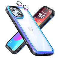 Meifigno Rainbow Series Designed for iPhone 15 Plus Case with Camera Lens Protector - 3X MIL-GRD Protection - Aluminum Alloy Frame - iPhone 15 Plus Phone Case 6.7