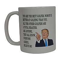 Rogue River Tactical Funny Best Golfer Donald Trump Coffee Mug Novelty Cup Gift Idea Golf Golfing