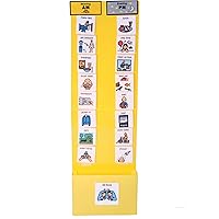 Two Strip Night & Day Daily Schedule Great Visual Behavioral Tool for Structure at Home, School & in The Community. (Laminate 60 PCS, Yellow)