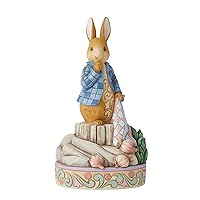 Enesco Beatrix Potter by Jim Shore Peter Rabbit with Onions Figurine, 6.69 Inch, Multicolor