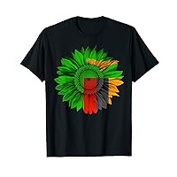 Zambia Flag Sunflower Zambian Roots Proud Patriotic T-Shirt