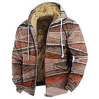 Sherpa Lined Jacket Men Retro Plus Size Warm Fleece Coat Winter Hoodies Sweatshirt Thick Coats Outerwear Sweatshirt