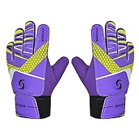 Size 8-10 Goalie Goalkeeper Gloves Youth with Fingersaves Protection Soccer Gloves Double Layer Wristband Non-Slip Latex Comfortable Material for Adult Obbsen 