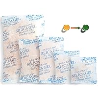 LotFancy Silica Gel Desiccant Pack of 100 × 3/5/10/20/50 g Mixed, Safe Moisture Absorber for Dry Storage, Non-Toxic, Odourless