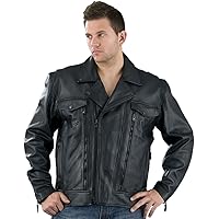 Men's Pistol Pete Biker Leather Jacket –Big-Tall Sizes!